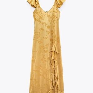 JACQUARD DRESS WITH RUFFLES from Zara